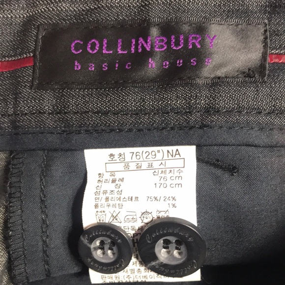 Black Pinstripe Pants size 29 Outseam 42 - Picture 8 of 8